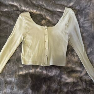 Aeropostale Green Cropped Longsleeve
